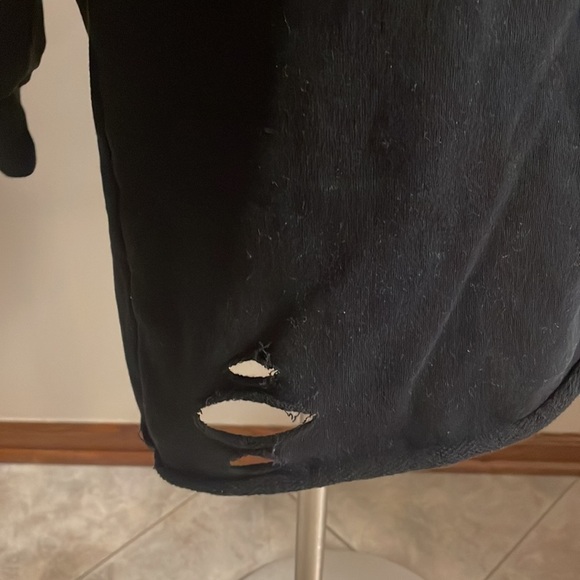 Distressed cut out / torn look / cold shoulder fashion lightweight sweatshirt S - Picture 5 of 15